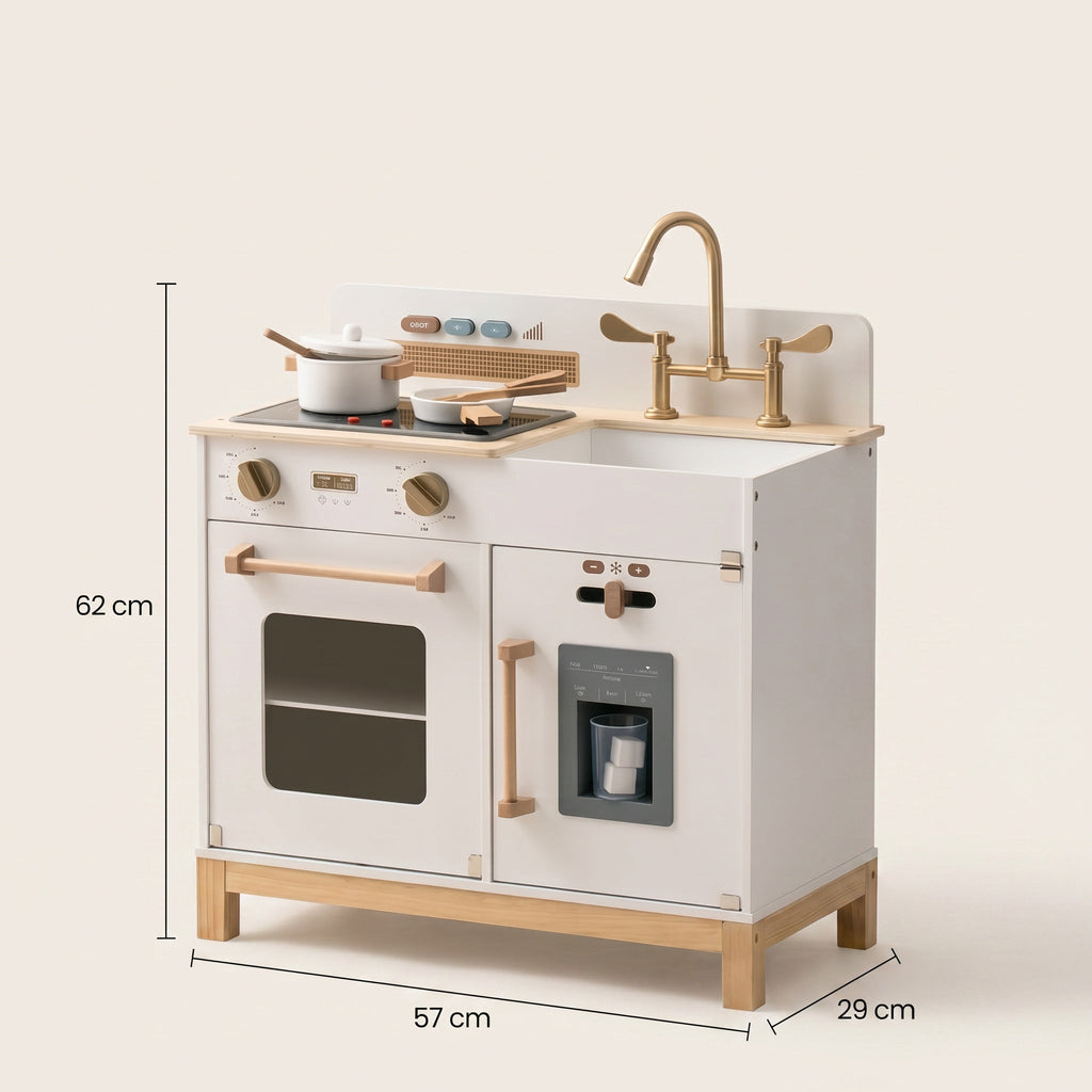 Montessori-mini-keuken van hout