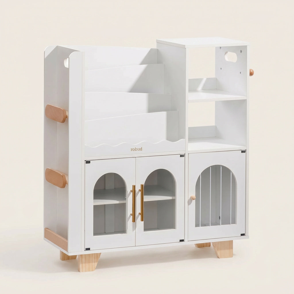 Montessori-boekenrek van hout