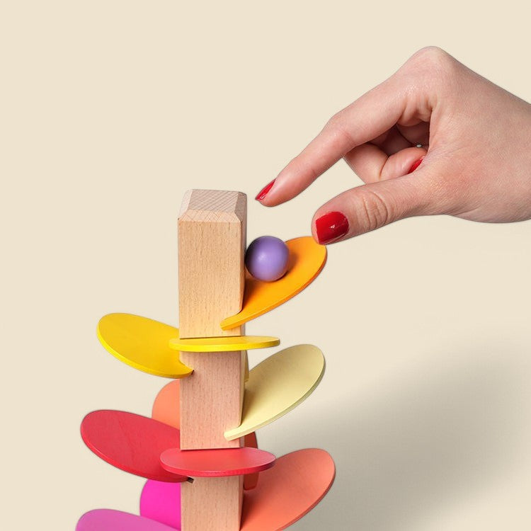 Montessori-regenboogboom van hout