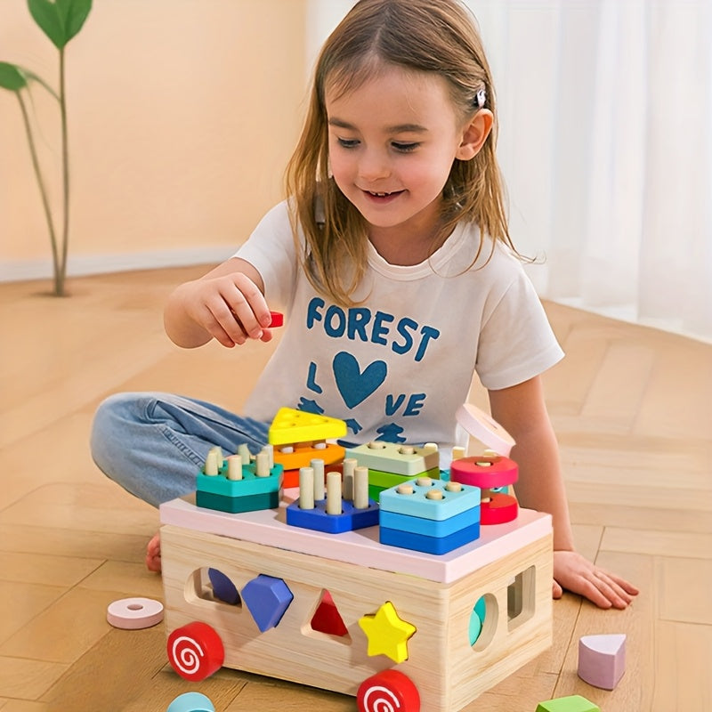 Montessori-stapelspel met geometrische vormen