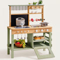 Montessori-houten keuken met spoelbak & oven