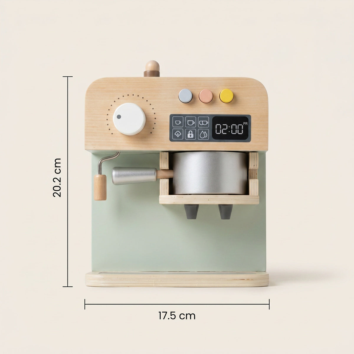Montessori-houten koffiezetapparaat met accessoires