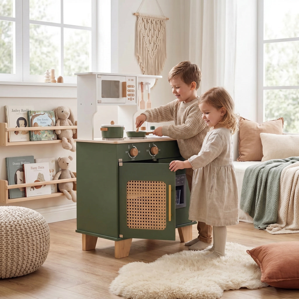 Montessori-houten huishoudspeelmeubel