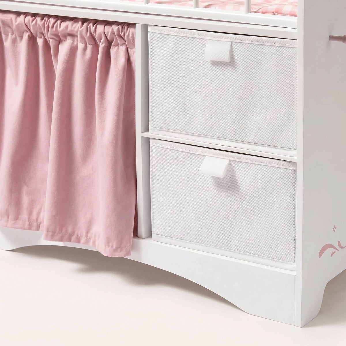 Montessori-poppenbed met kledingkast