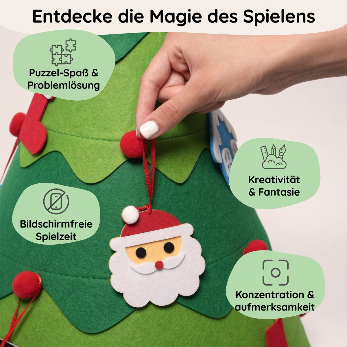 Montessori 360° vilten kerstboom