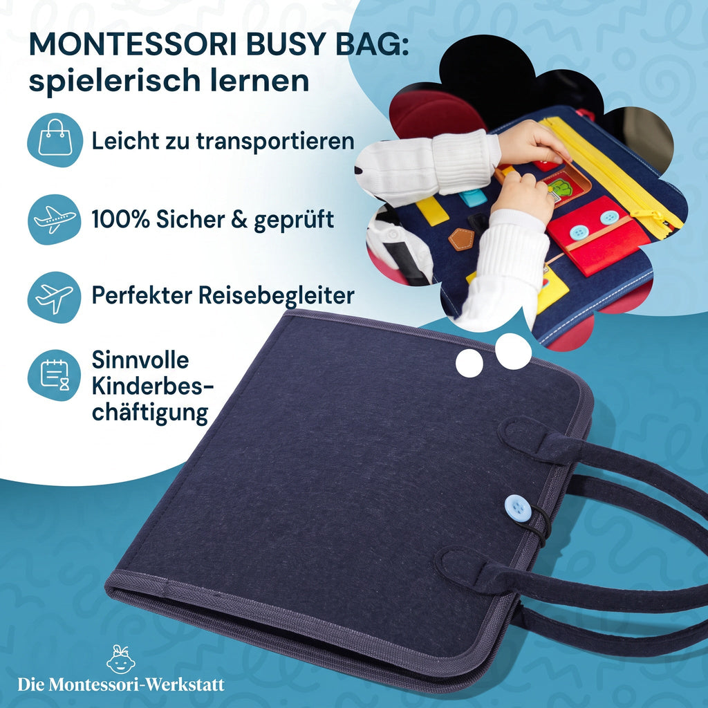 Montessori-activiteitenbord met sluitingen