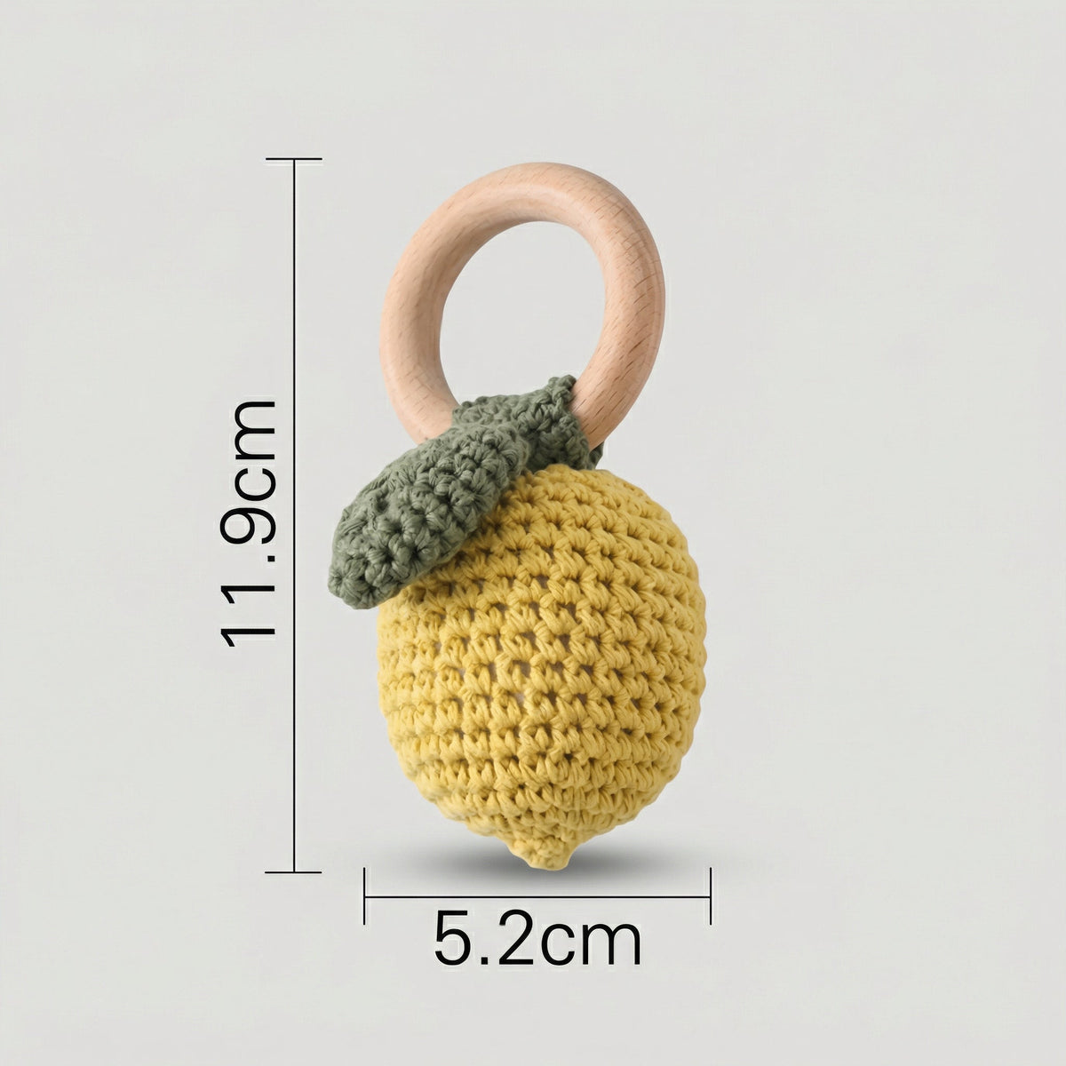 Montessori-houten rammelaar voor baby's