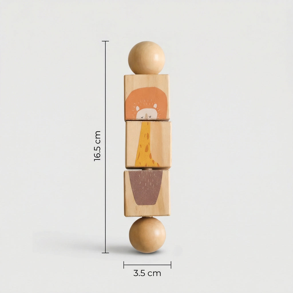 Montessori-houten figurenbouwset