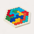 Montessori-zeshoekpuzzel van hout