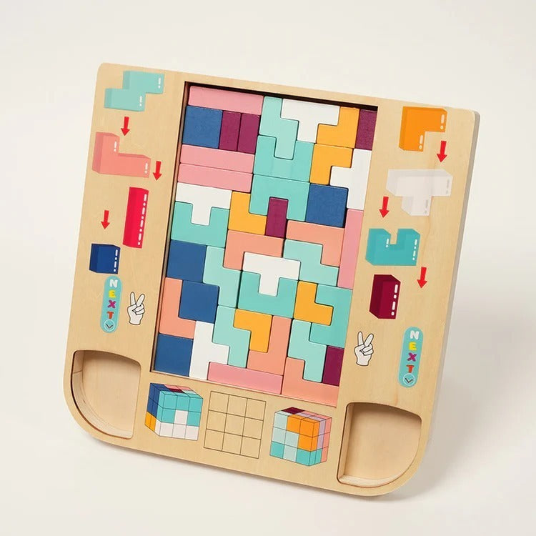 Montessori-Tetris-puzzel van hout
