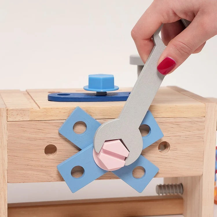 Montessori-houten werkplaats voor kinderen
