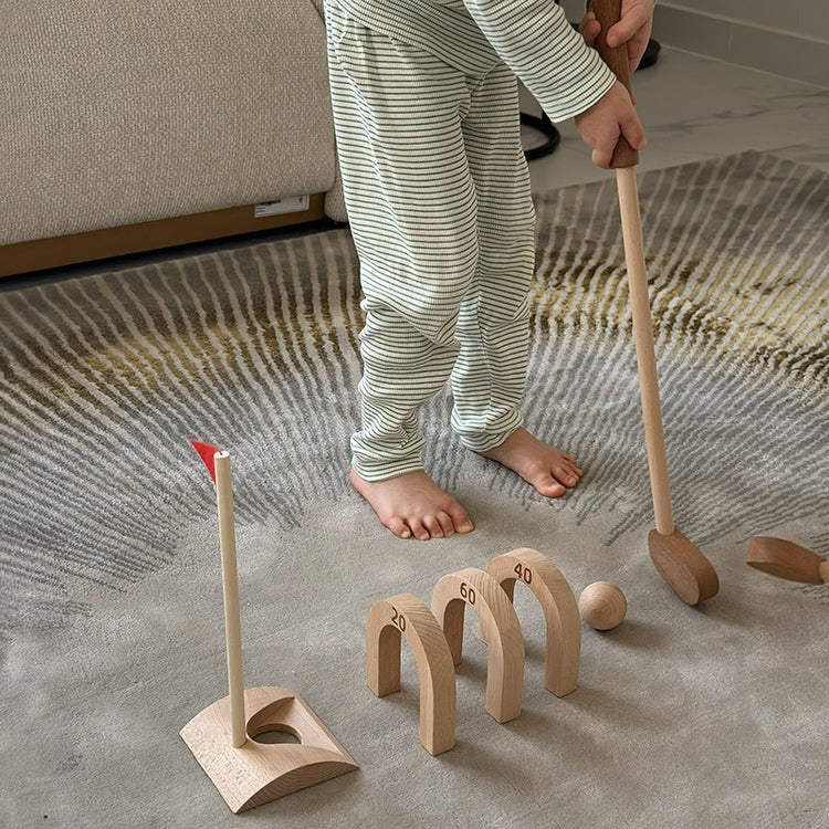 Montessori-golfset van hout