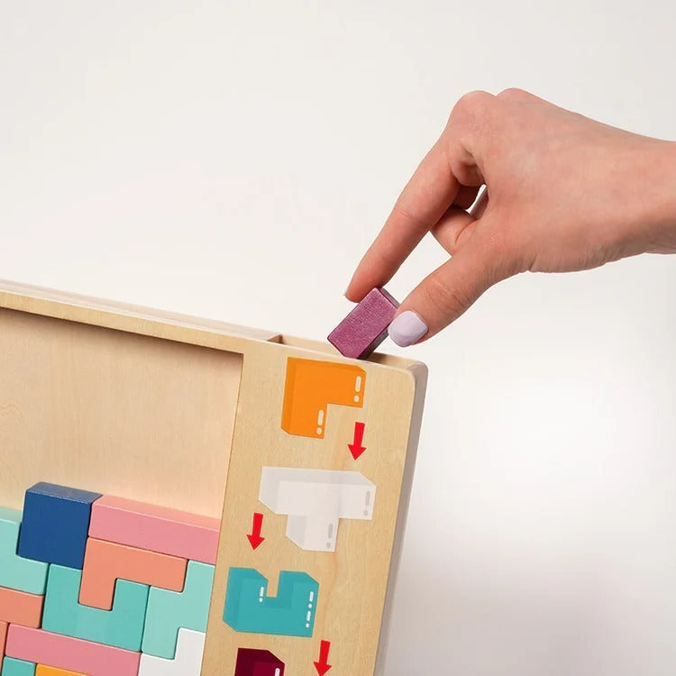 Montessori-Tetris-puzzel van hout