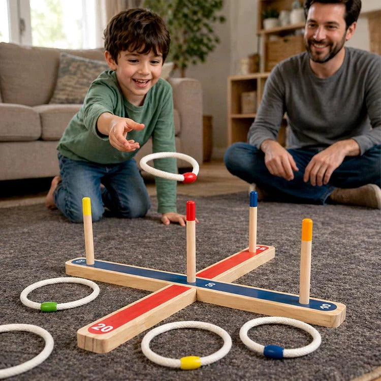 Montessori-ringwerpspel met cijfers & kleuren