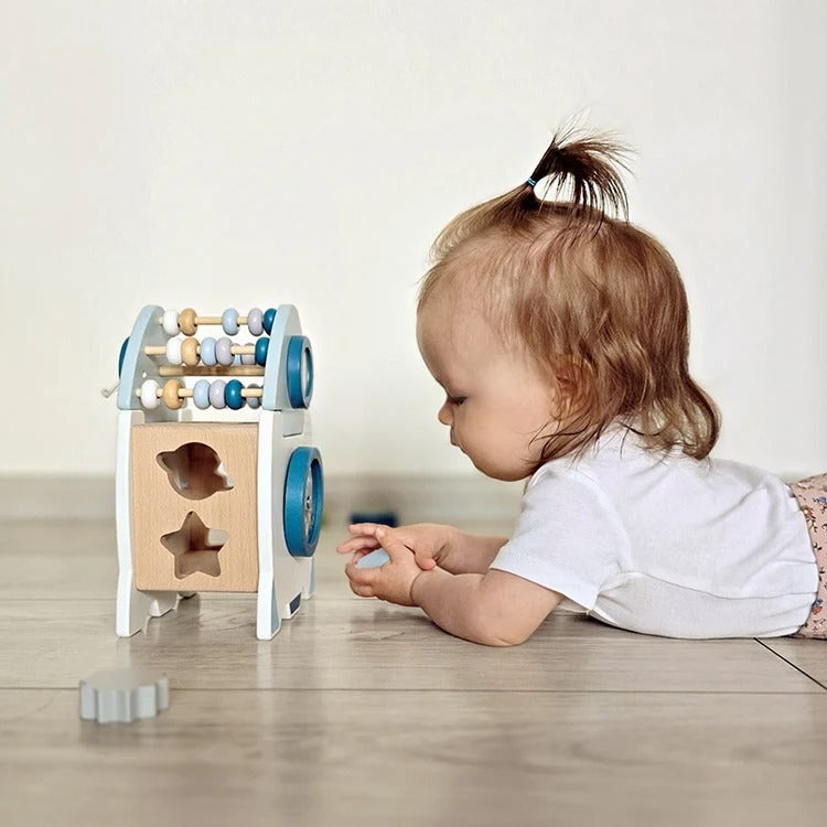 Montessori-leerraket met motoriekspelletjes