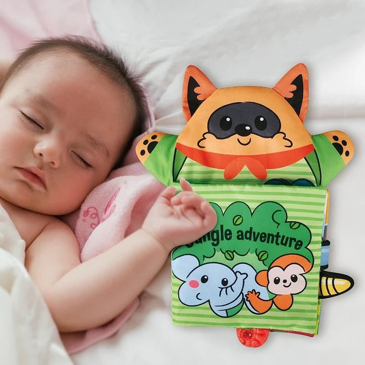 Montessori-stoffen dierenboekje voor baby's