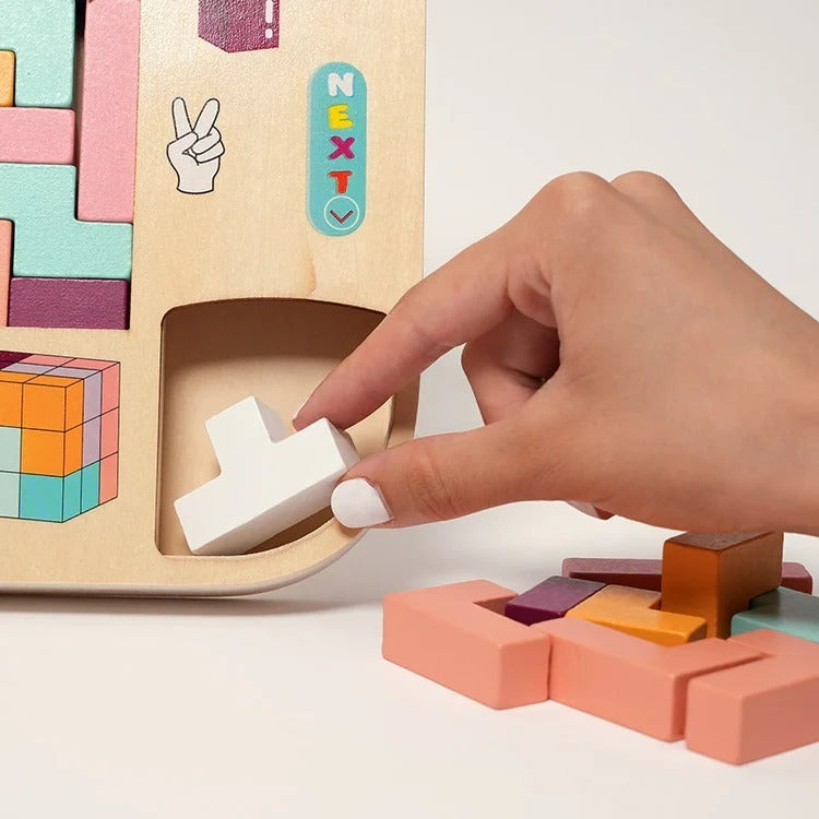 Montessori-Tetris-puzzel van hout