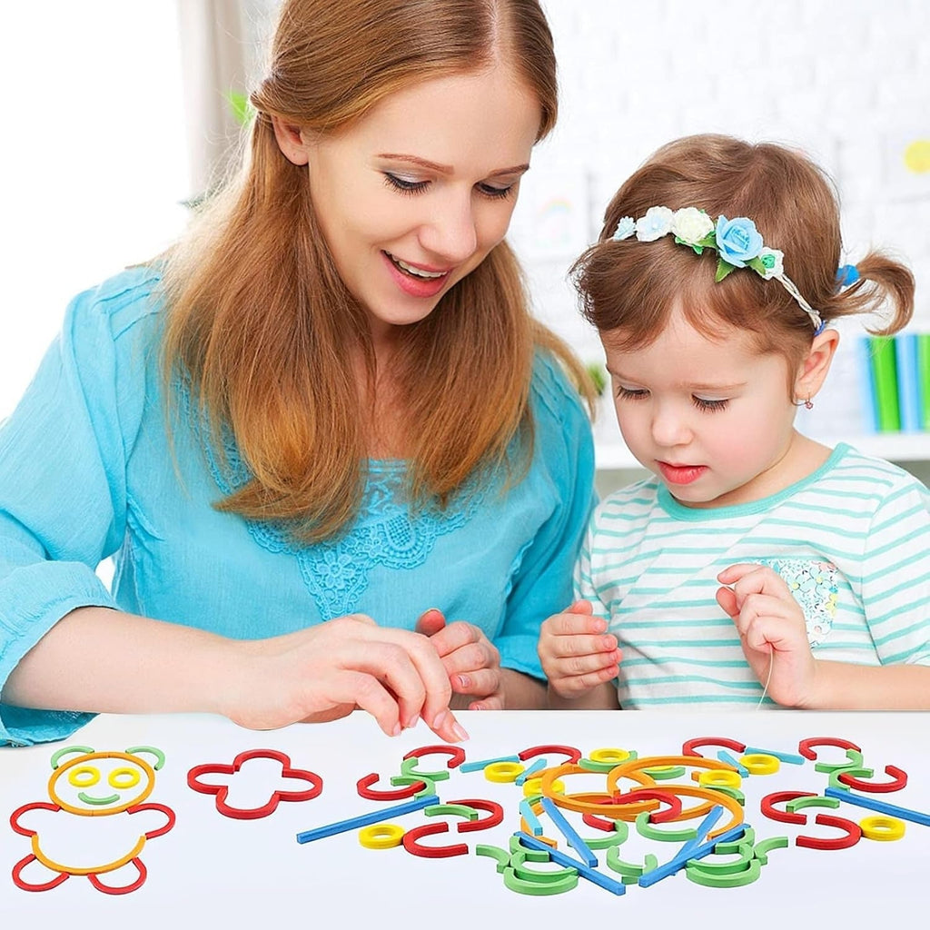 Montessori-leerstaafjes met 20 opdrachtkaarten