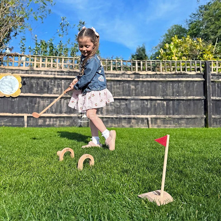 Montessori-golfset van hout