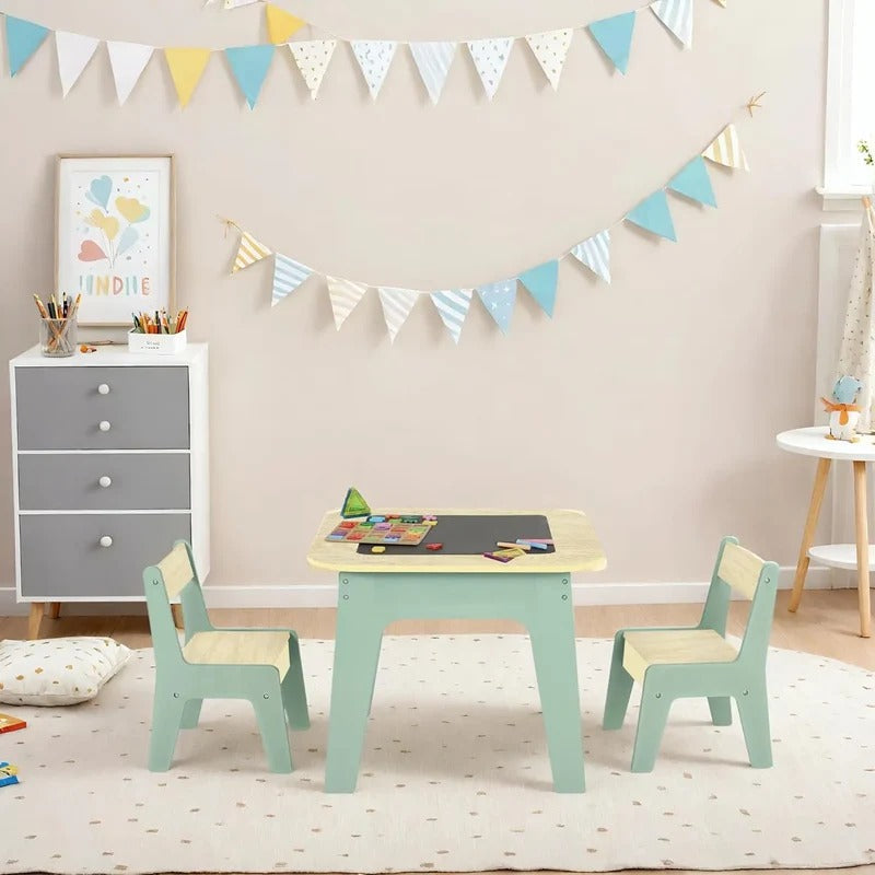 4-in-1 Montessori-activiteitentafel met stoelen