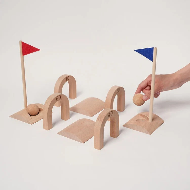 Montessori-golfset van hout