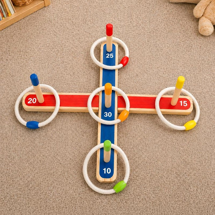 Montessori-ringwerpspel met cijfers & kleuren