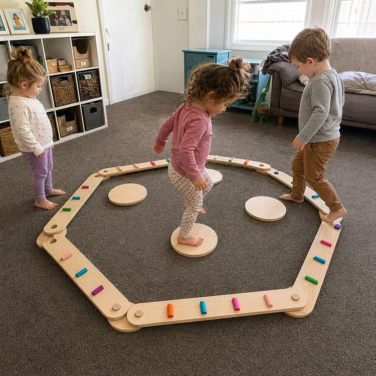 Montessori-balancebalken & stapstenen