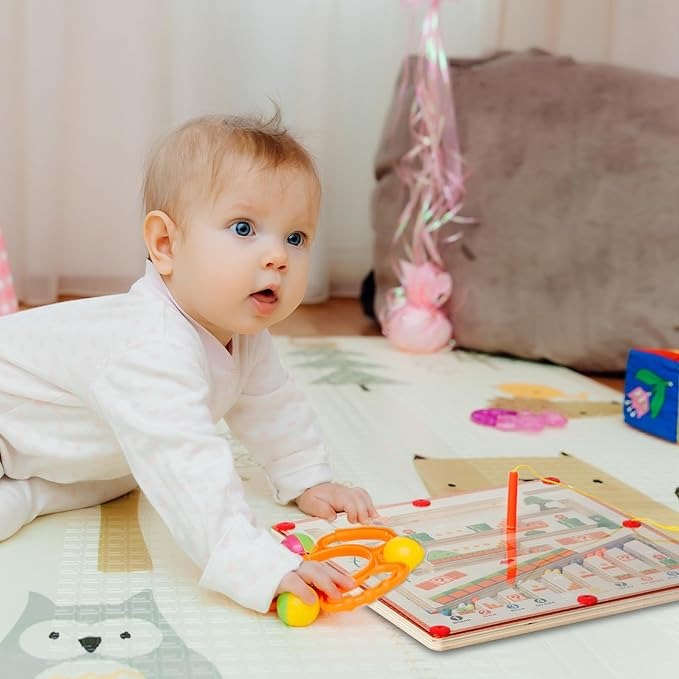 Montessori-magnetisch labyrint voor kleuren & cijfers