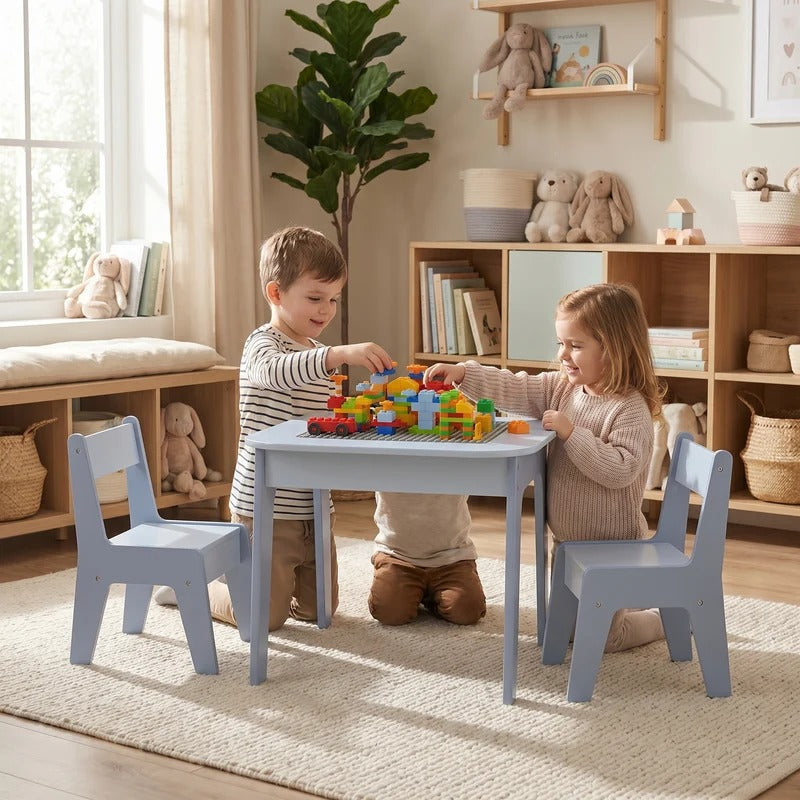 4-in-1 Montessori-activiteitentafel met stoelen