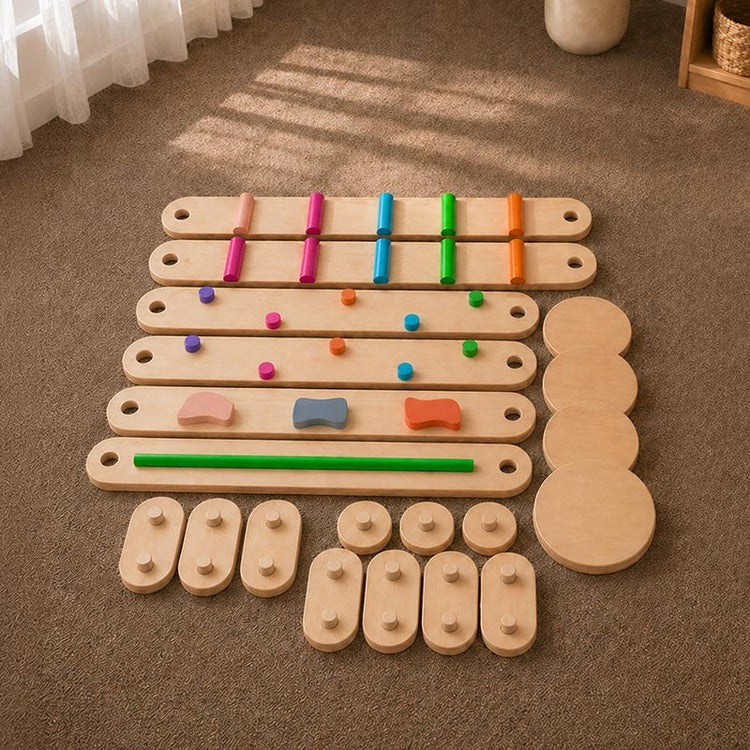 Montessori-balancebalken & stapstenen