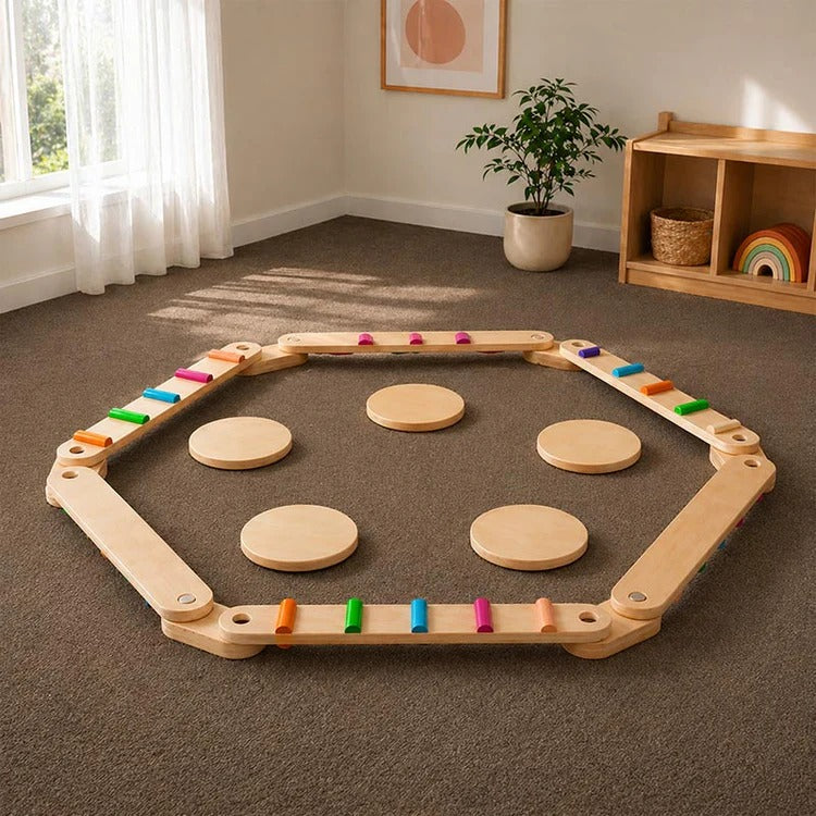 Montessori-balancebalken & stapstenen