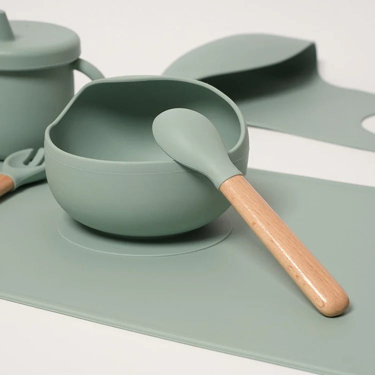 Montessori-siliconen eetset voor baby's