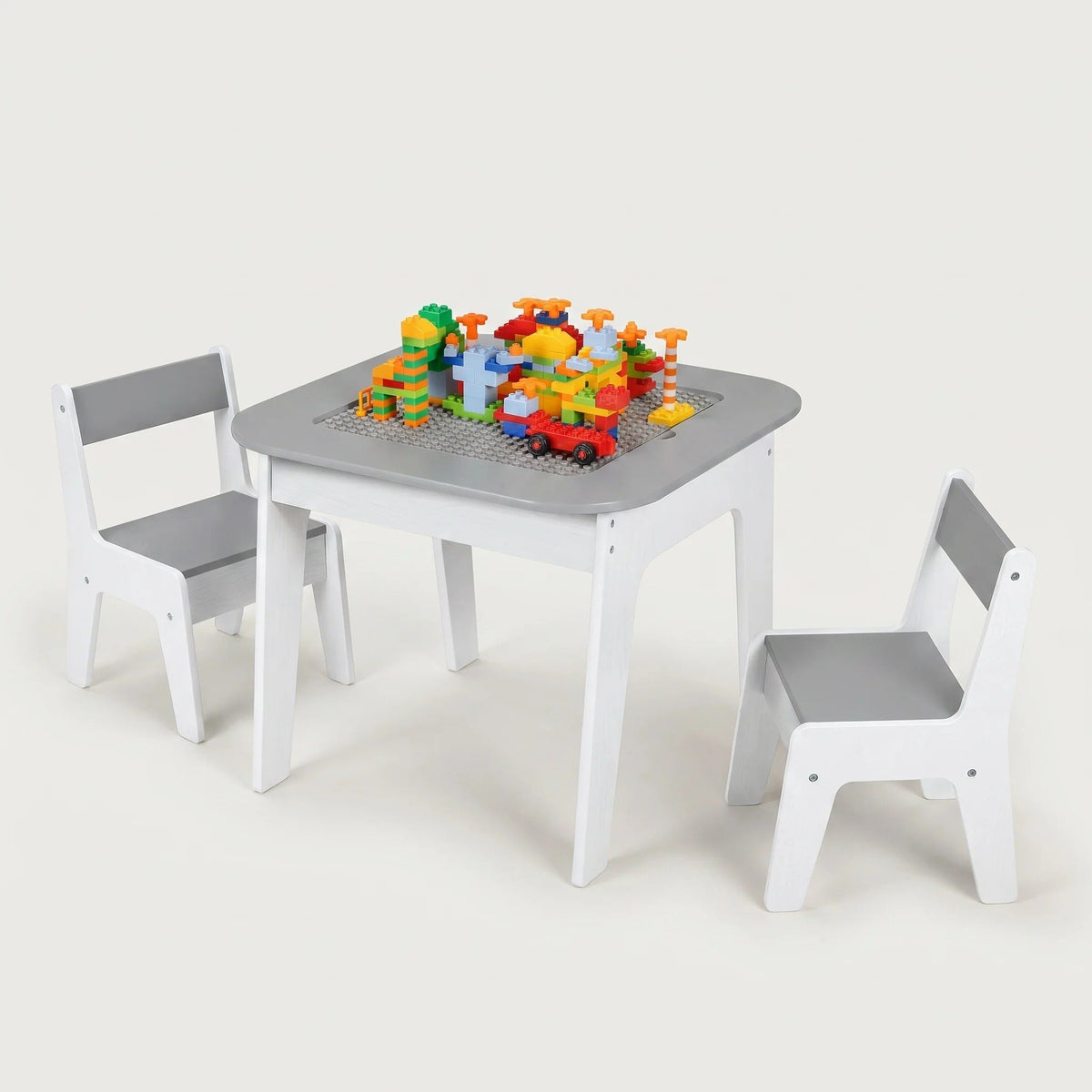 4-in-1 Montessori-activiteitentafel met stoelen