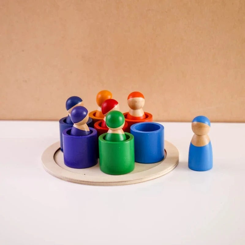 Montessori-stapel- & kleurenspel