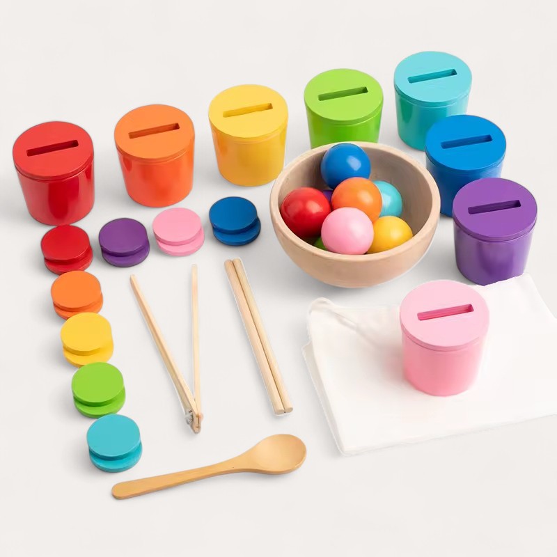 Montessori-sorteer- & telset met 8 kleuren