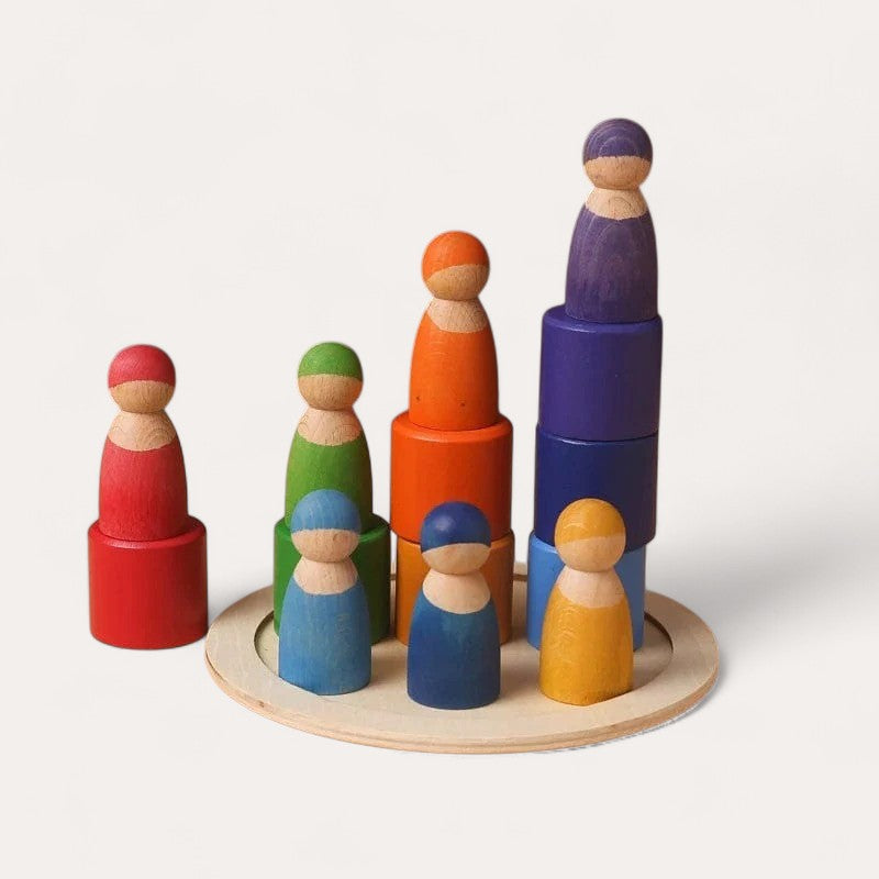 Montessori-stapel- & kleurenspel