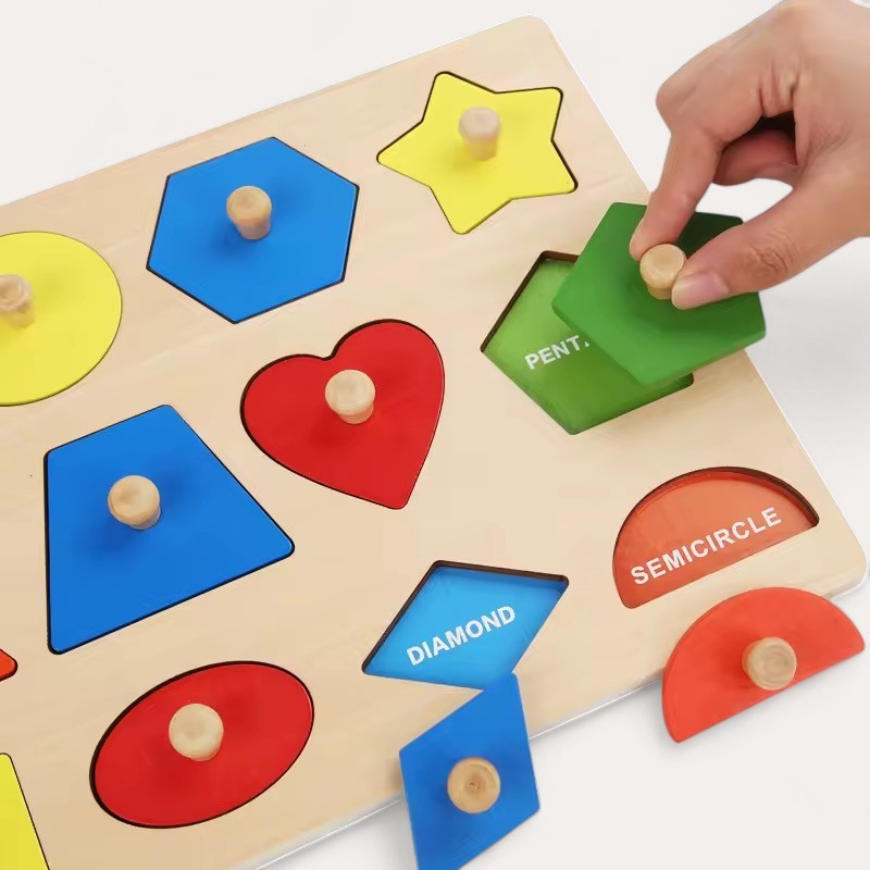 Montessori-puzzel voor vormen & kleuren