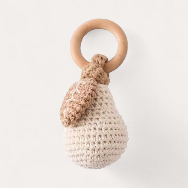 Montessori-houten rammelaar voor baby's
