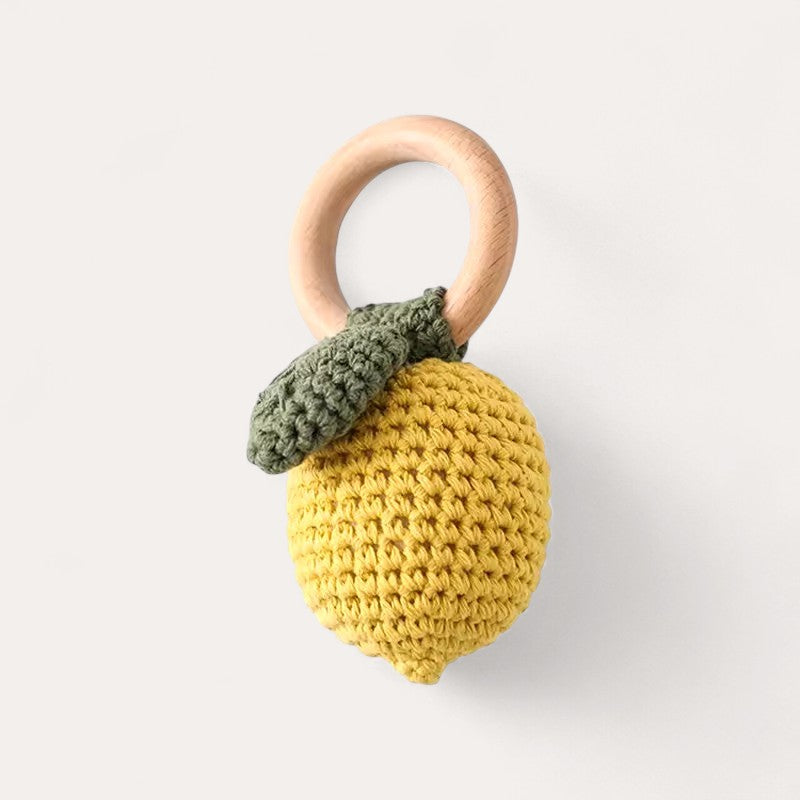 Montessori-houten rammelaar voor baby's