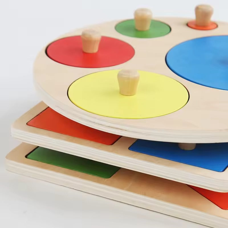 Montessori-puzzel voor vormen & kleuren