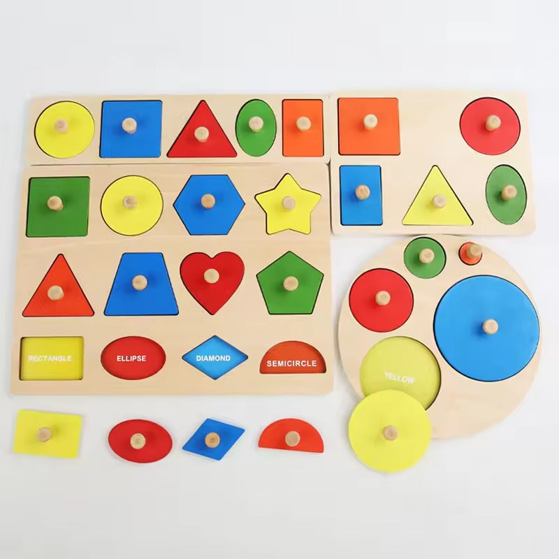 Montessori-puzzel voor vormen & kleuren