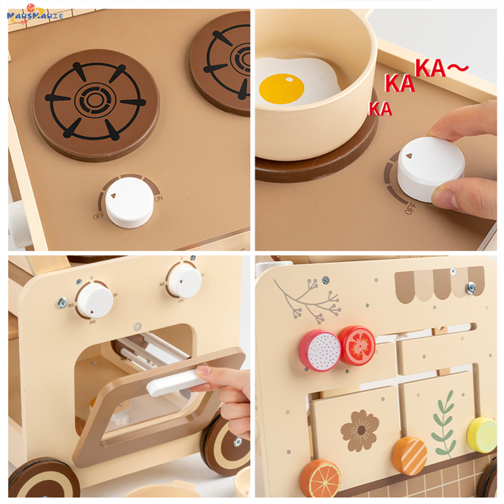 Montessori-keukenwagen met accessoires