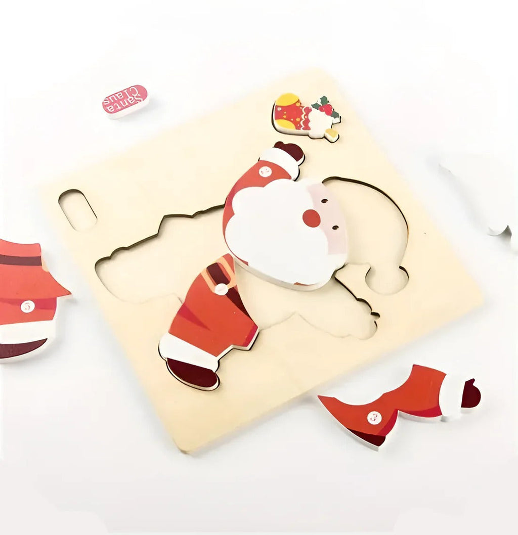 Set van 4 Montessori-kerstpuzzels
