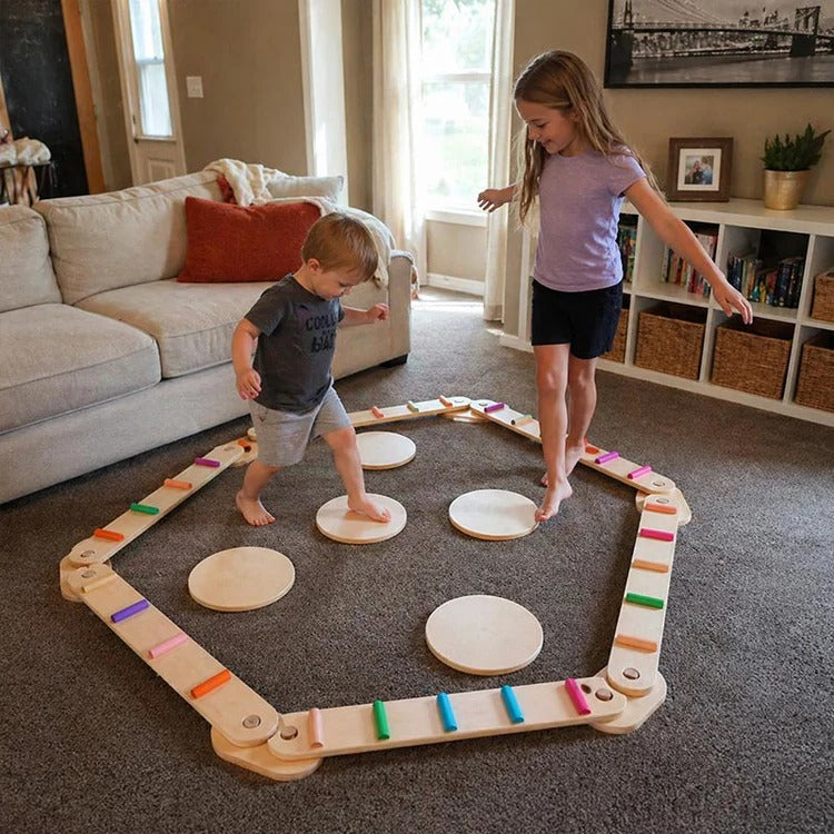 Montessori-balancebalken & stapstenen