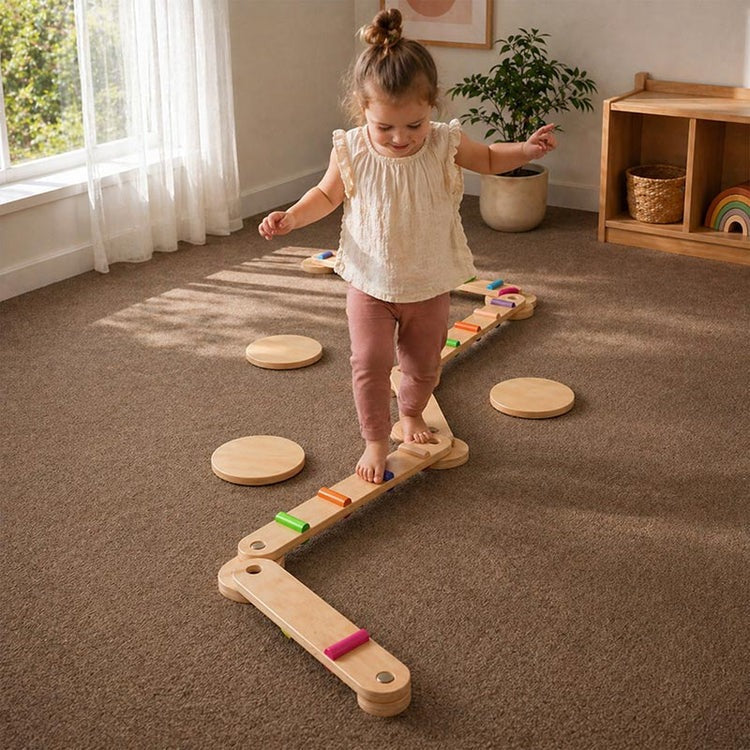 Montessori-balancebalken & stapstenen