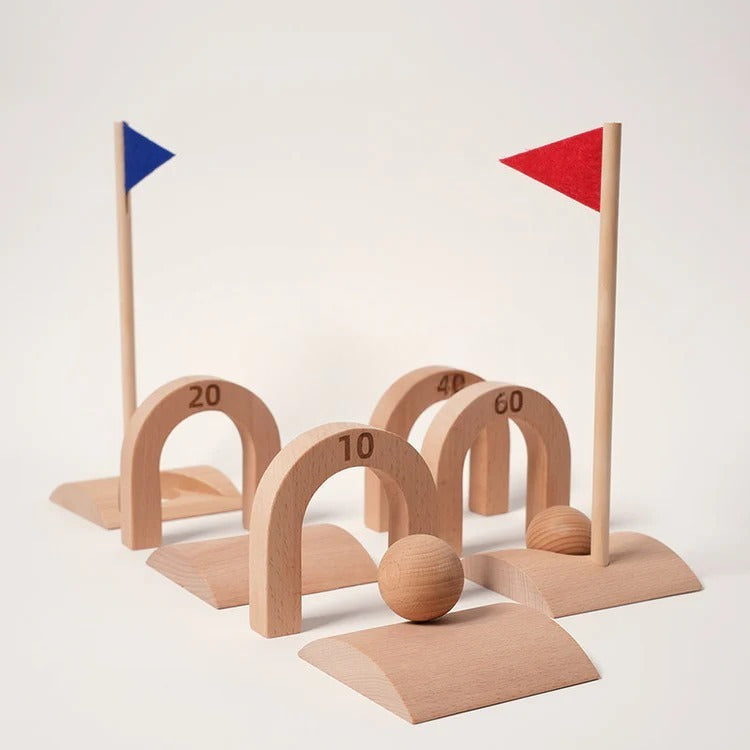 Montessori-golfset van hout