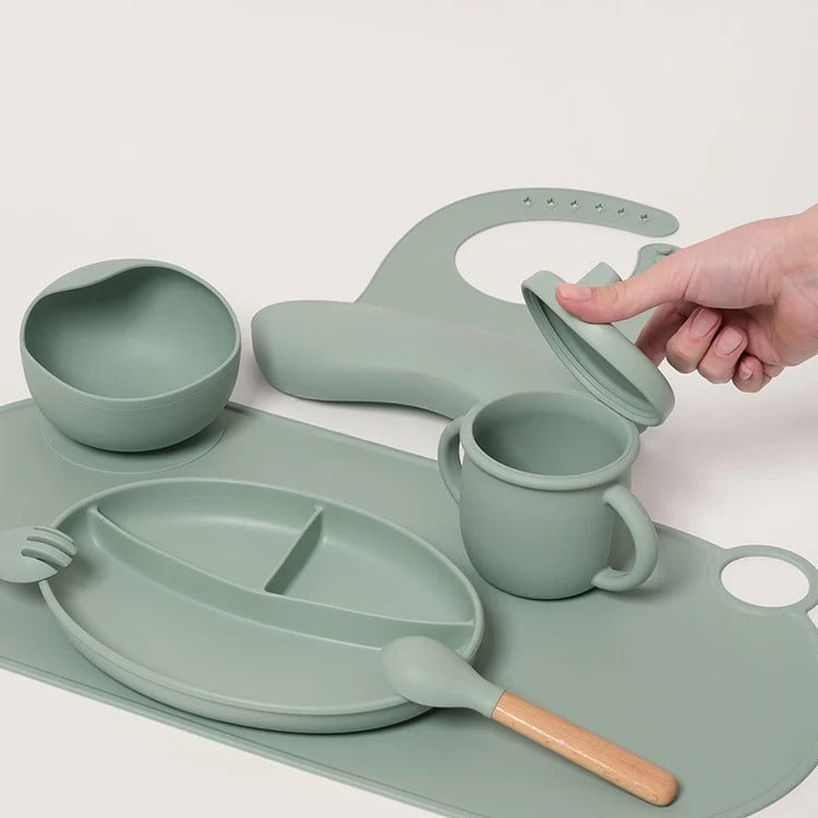 Montessori-siliconen eetset voor baby's