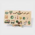 Montessori-naampuzzel van hout