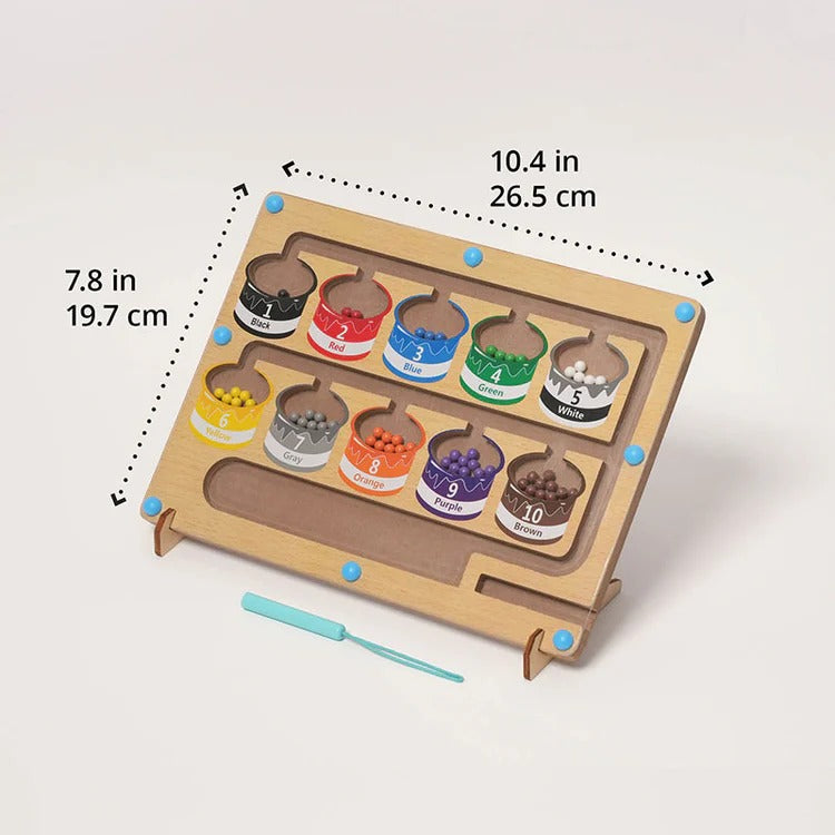 Montessori-magneetpuzzel om kleuren te sorteren