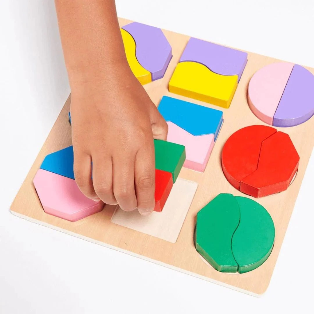 Montessori-koppelbord voor vormen & breuken
